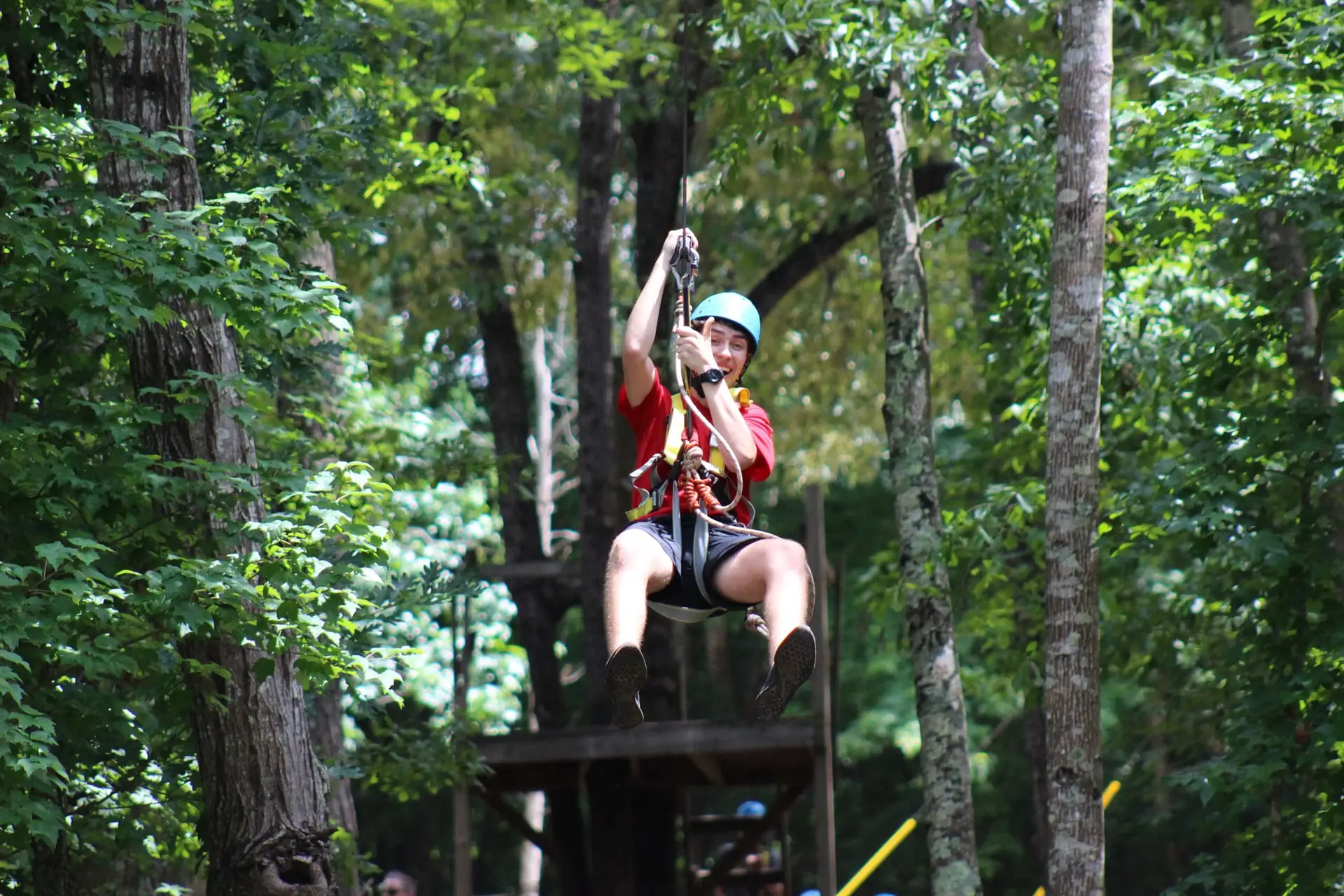 Ziplining At Butter And Egg Adventures