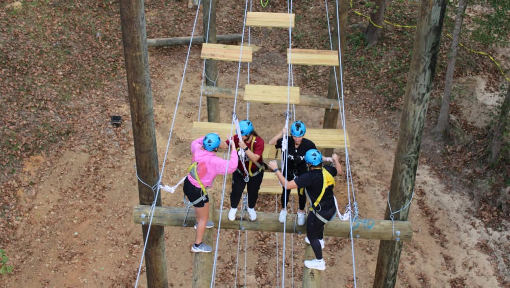 High Team Challange Course at Butter and Egg Adventures in Troy, AL