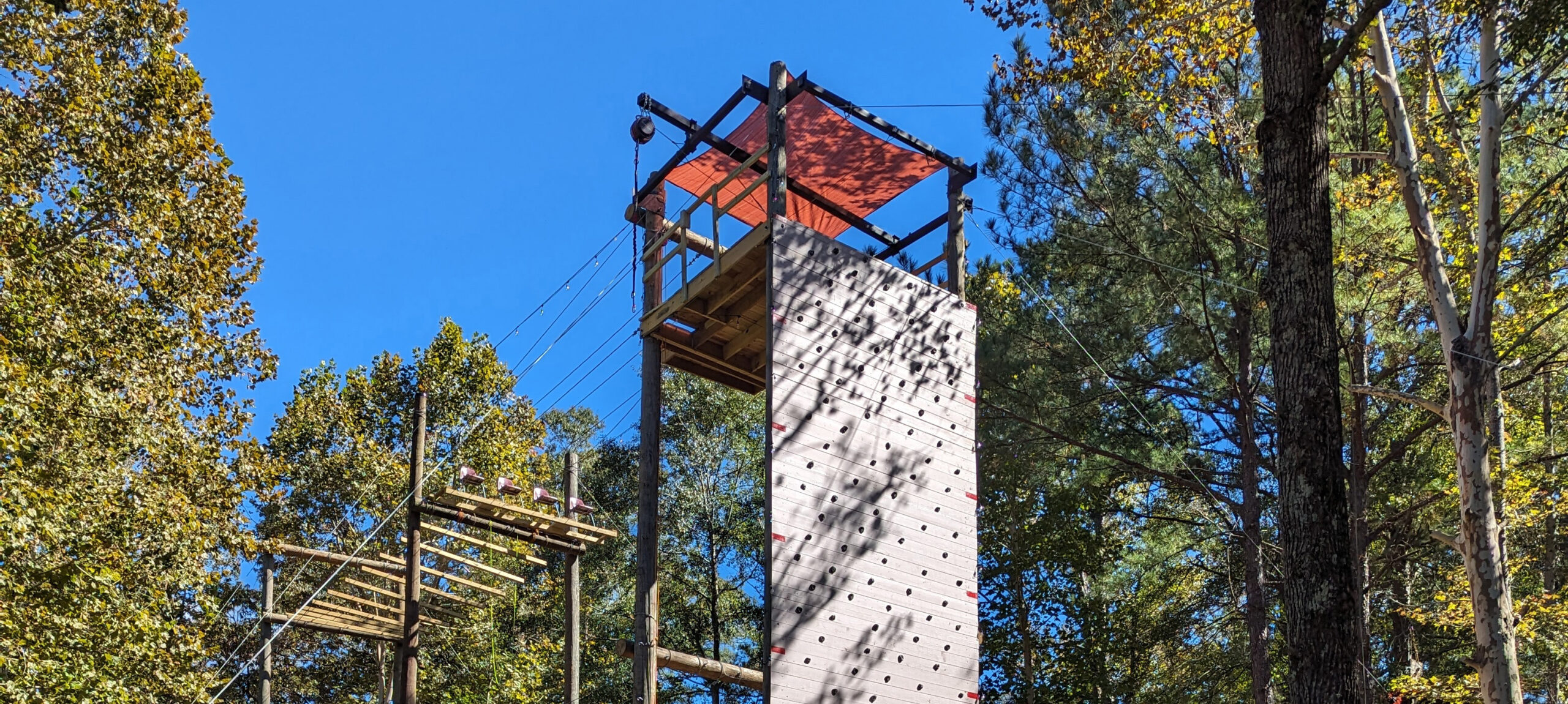The Tower And High Team Challenge Course At Butter And Egg Adventures