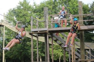 ziplining at Butter and Egg Adventures