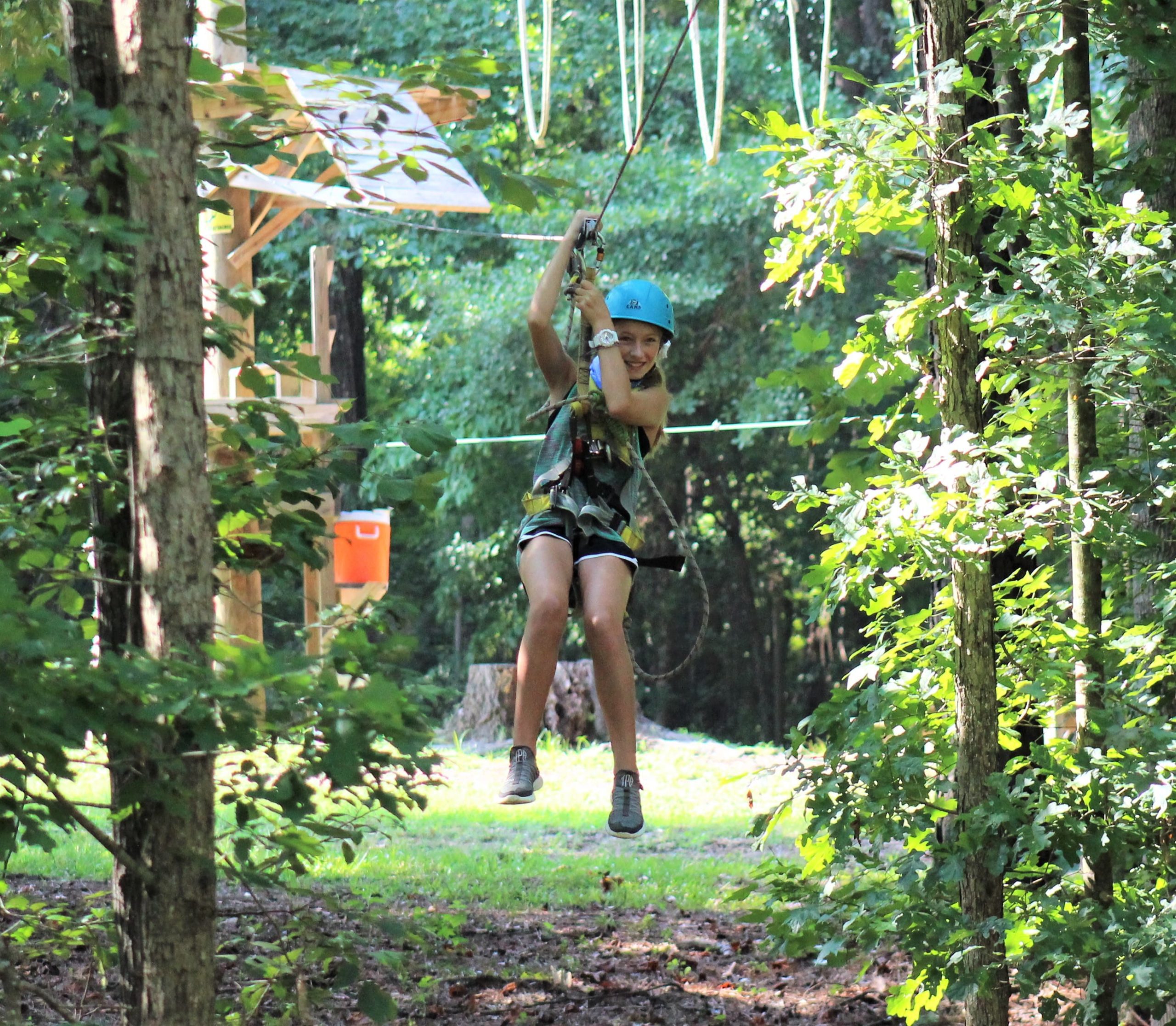 zip line at Butter and Egg Adventures