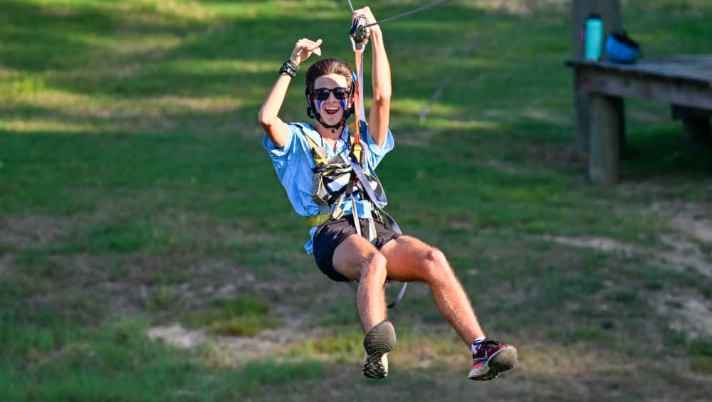 Ziplines at Butter and Egg Adventures in Troy Alabama