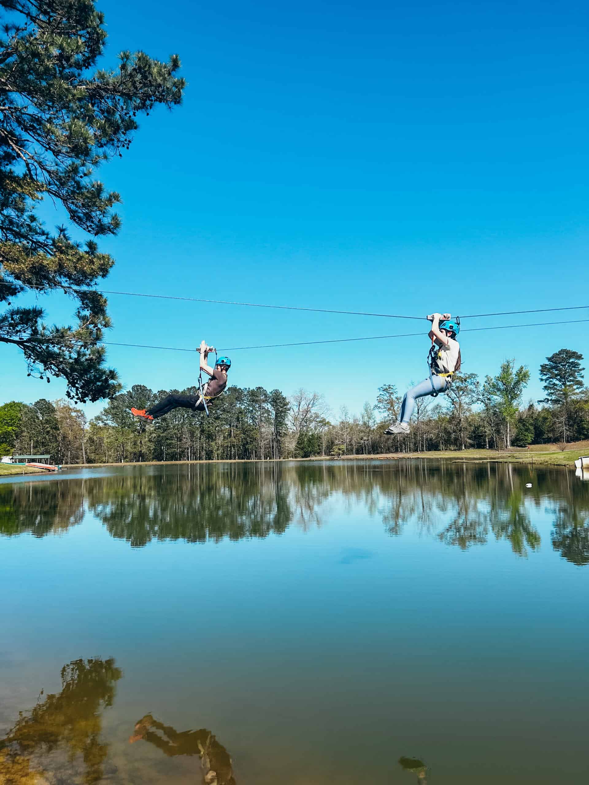 Ziplining At Butter And Egg Adventures In Troy Alabama