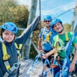 At The Top Of The Double Zip Lines At Butter And Egg Adventures In Troy Alabama