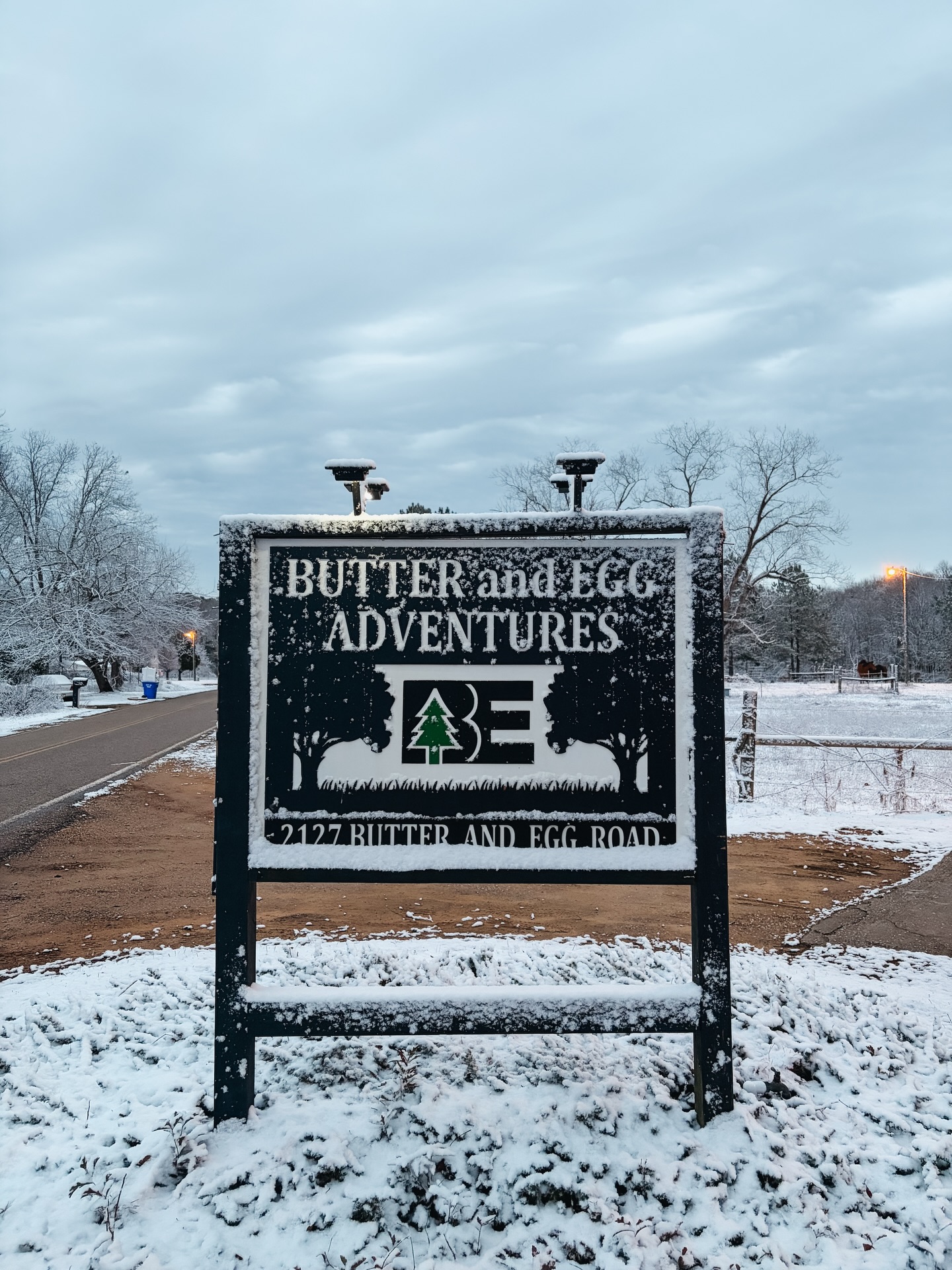 Snow Day At Butter And Egg Adventures In Troy, Alabama