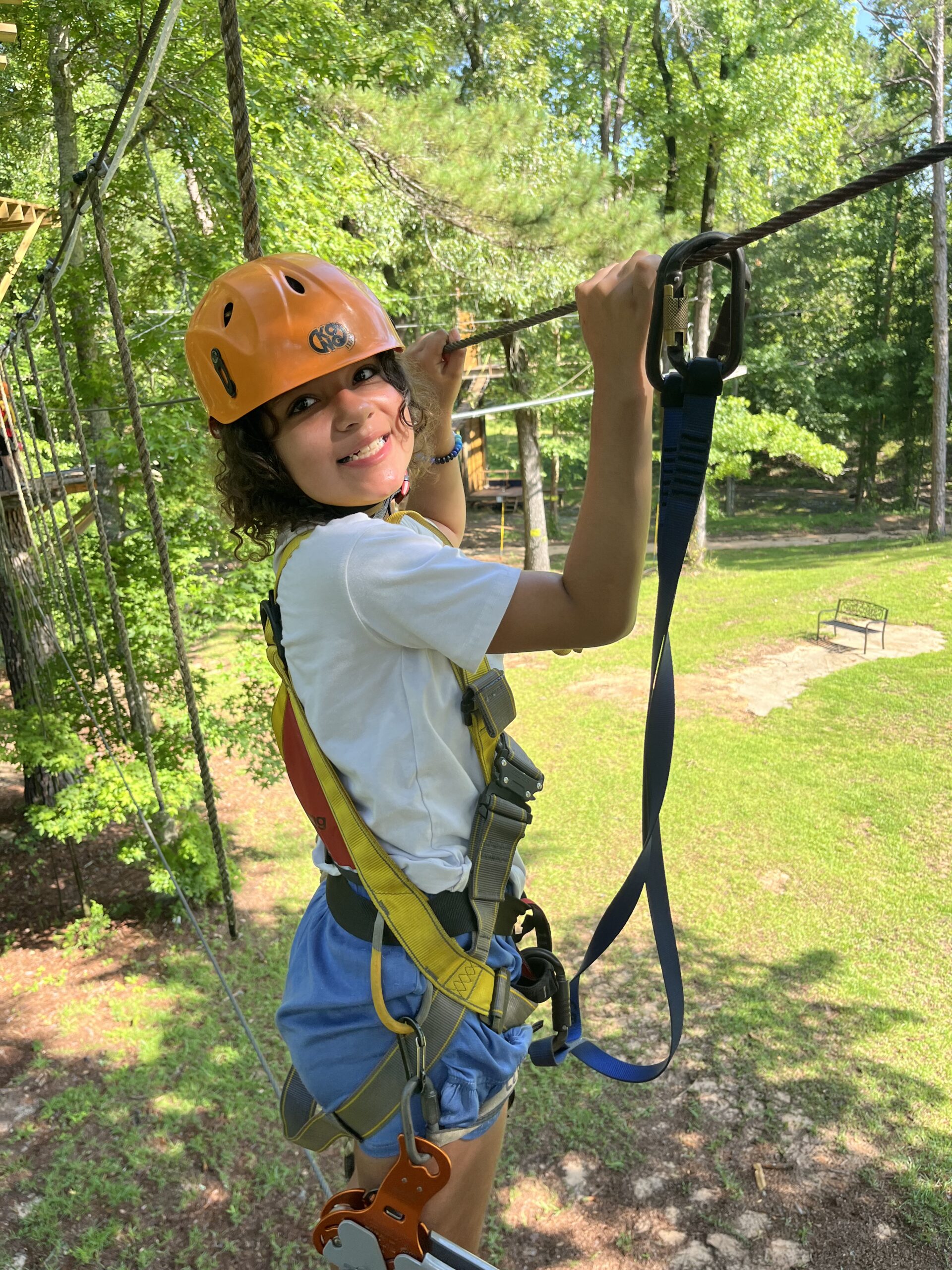Tree Challenge Course At Summer Day Camp At Butter And Egg Adventures In Troy Alabama